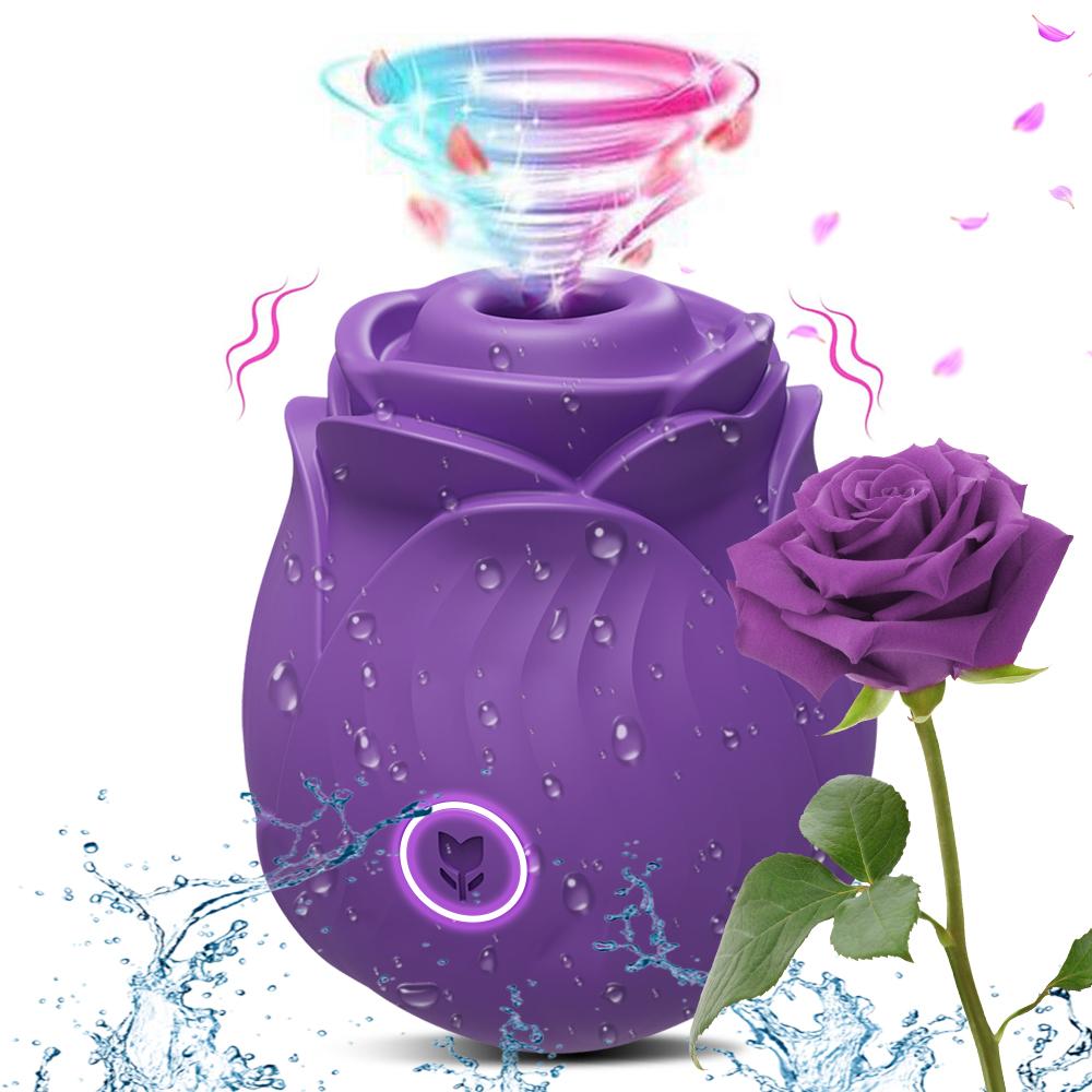Sexy Adult Female Rose-Sucking Dildo Vibrator Women Nipple Clit Stimulator Vibrating Penetration Vagina Vibrator Erotica Toys