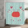 Underwater Crab Shower CurtainFun Bath Decor for Kids Bedroom Blue with Polka Dots Design by TaurusDuan
