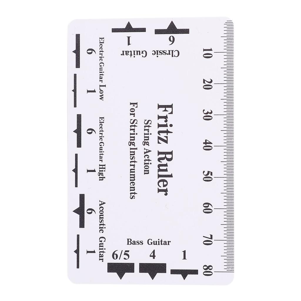 String Action Gauge Ruler Guitar Bass Plastic Luthier Height Measuring Set Up Tool