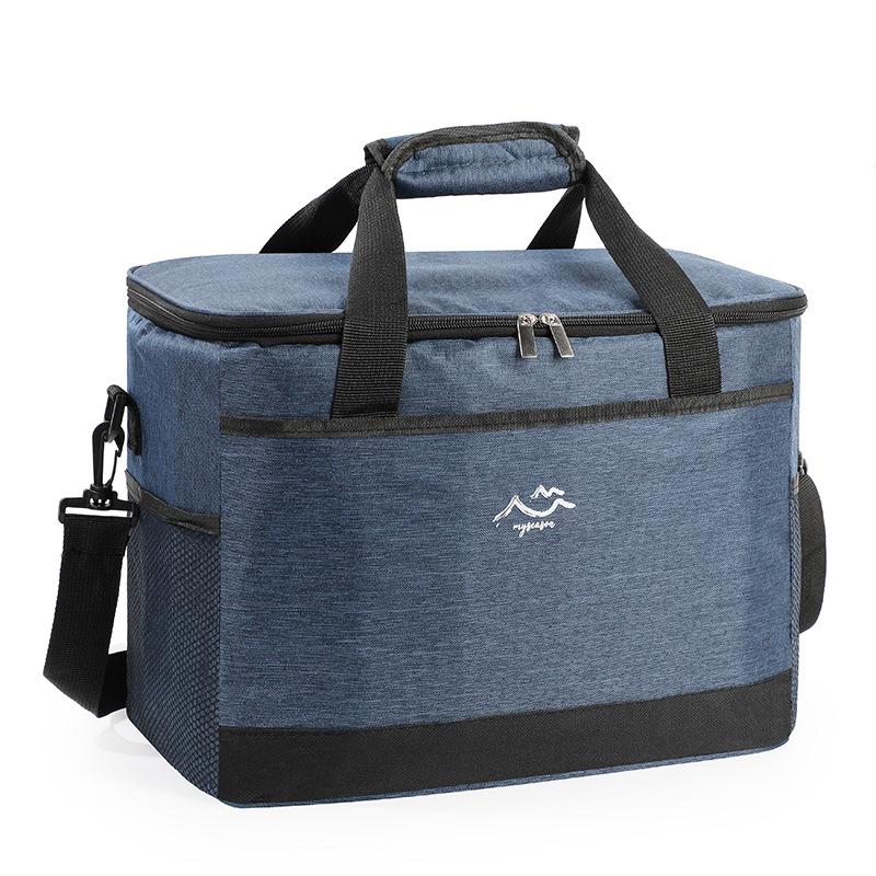 Large Capacity Insulated Square Lunch Bag with Thickened Oxford Cloth and Aluminum Foil
