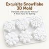 6-Cavity Christmas Snowflakes Mold Non-Stick Baking Molds Durable Dessert Mold  Kitchen Bakeware