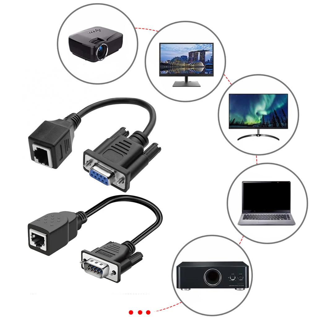 Vielseitiges DB9 Buchse/Stecker auf RJ45 Verlängerungskabel für verschiedene Anwendungen Genießen Sie mehr Flexibilität und Benutzerfreundlichkeit