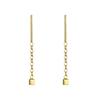 Women Small Geometric Cube Long Dangle Chain Earrings Party Jewelry
