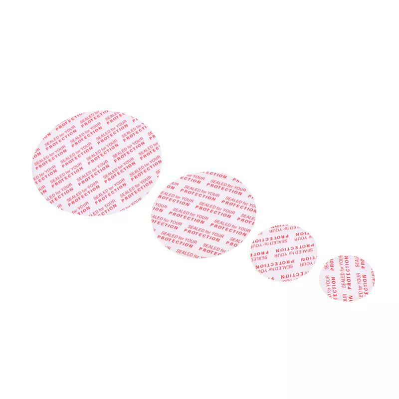 100Pcs 0MM-82MM Self Adhesive Pressure Sensitive Press Seal Cap Liners Jar Bottle Foam Safety Tamper Sealers Plate Gaskets