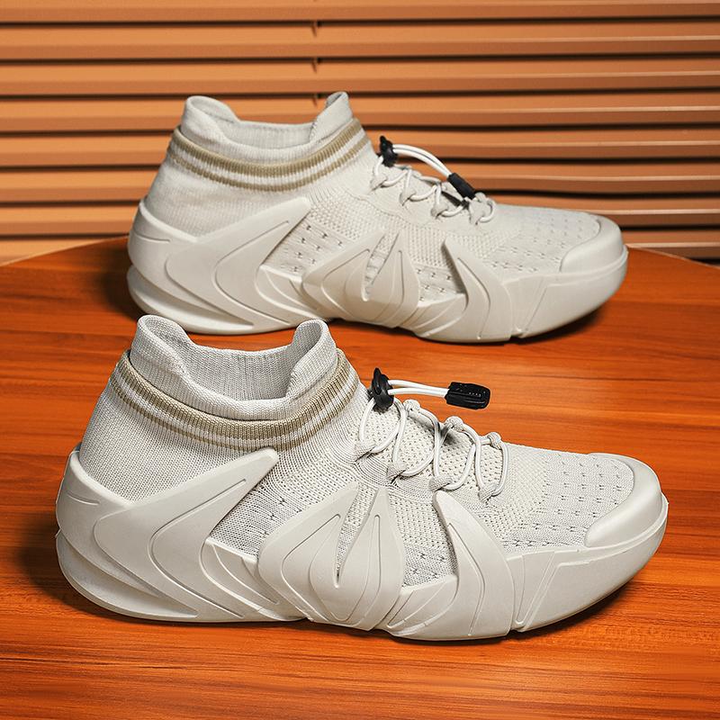 Men’s Sports Shoes Running Sneakers Students Jogging Shoes Green Lightweight Walking Socks Shoes Over Sized