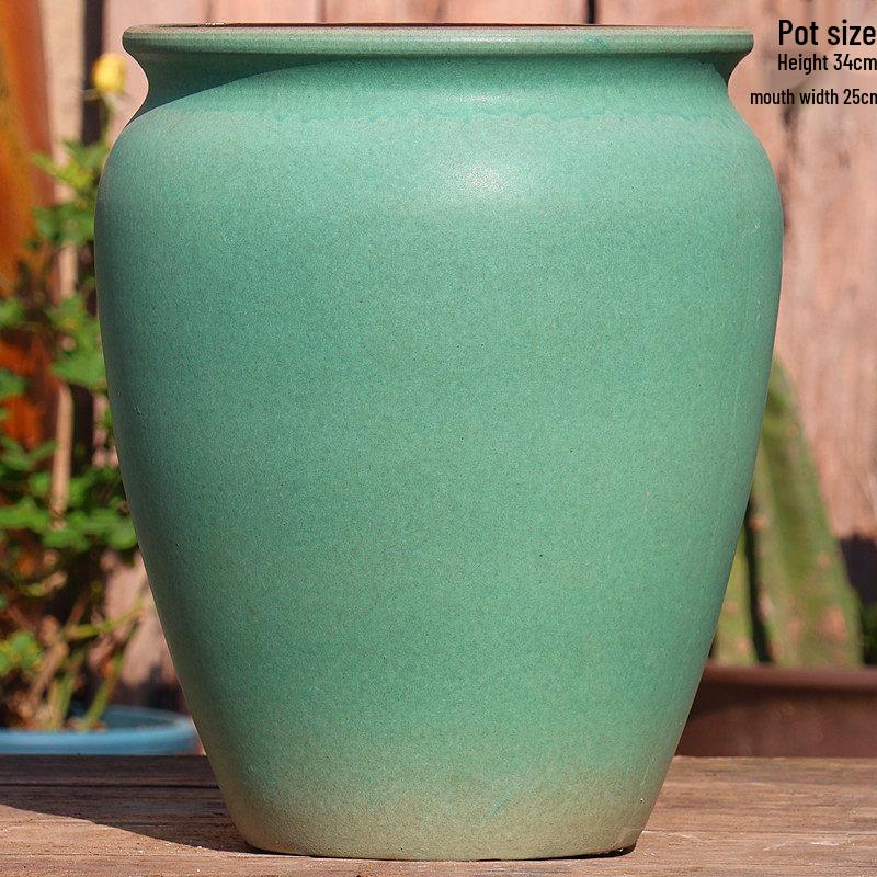 Retro Coarse Pottery Succulent Bonsai Floor Pot for Indoor Plants