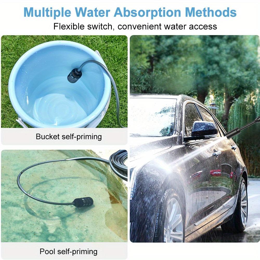 EAFC Brushless Motor Portable High Pressure Washer, 10-speed Digital Panel Touch Screen Adjustment, 20000mAh Large Capacity Battery