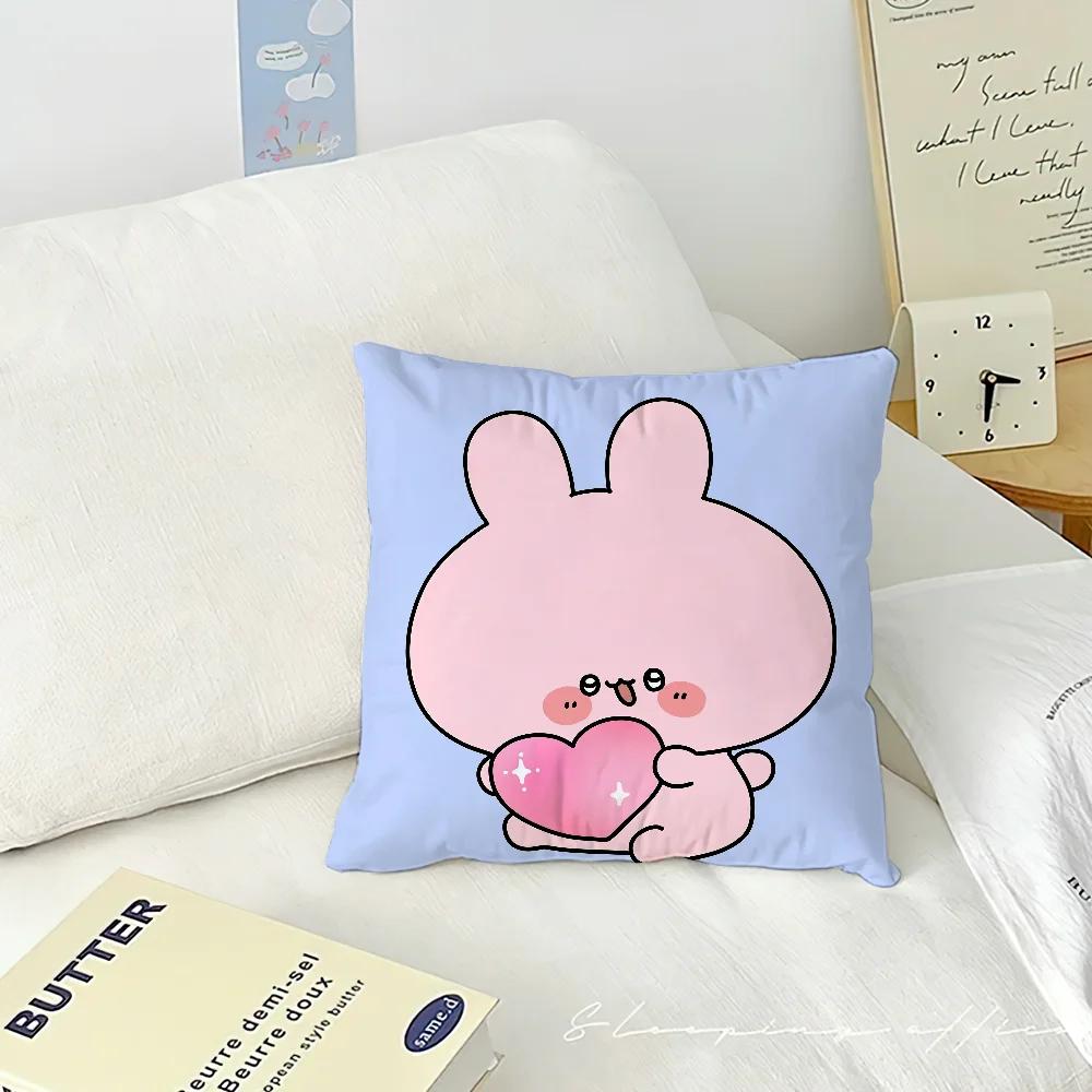 Kawaii A-Asamimichaans Cute Pillow Case Sofa Decorative Home Double-sided Printing Short Plush Cushion Cover