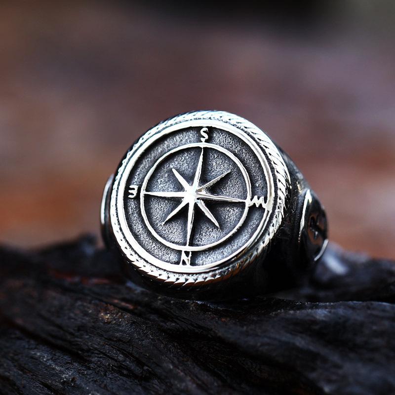Vintage Anchor Lighthouse Ocean Sailor Ship Viking Rings Men Women Stainless Steel Ring Punk Rock Fashion Jewelry Dropshipping