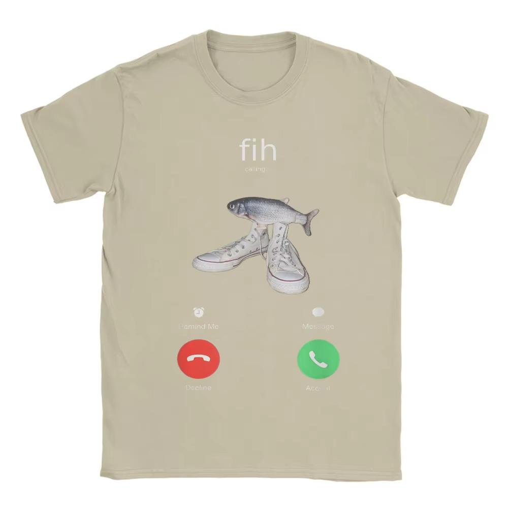 Fih Meme Fish Calling Shirt Misspelled Fih Is Calling TShirt Unisex Women Crew Neck Pure Cotton T Shirt Short Sleeve Tee Shirt