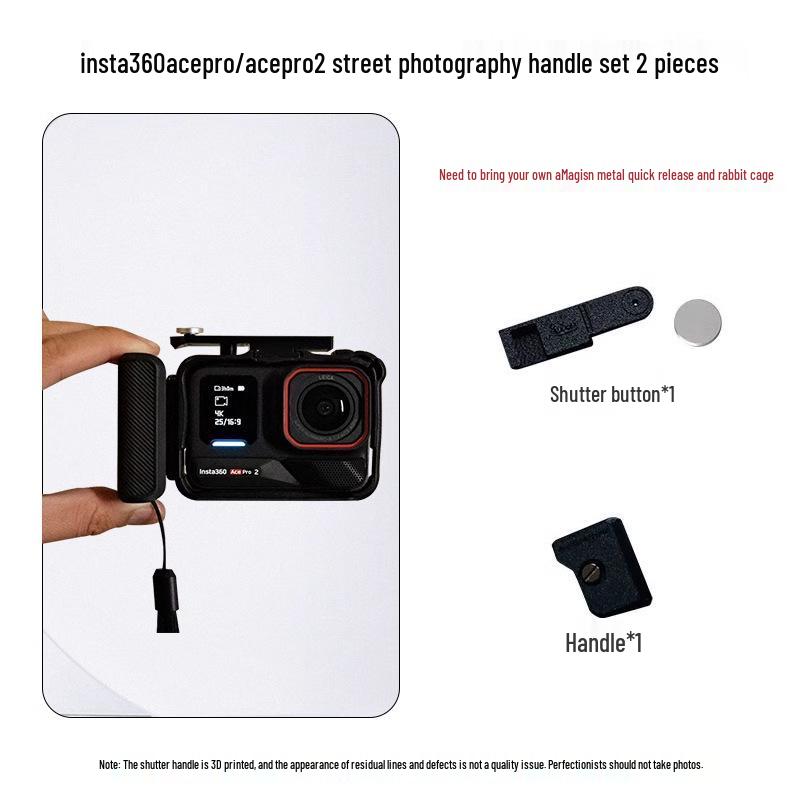 

Адаптер ручки для фотосъемки Insta360 Ace Pro 2 - Пластиковая клетка Amai и кнопка спуска затвора