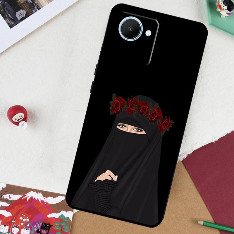 Niqab Queen Islamic Muslimah Woman For Realme 13 Pro Plus 14 12 10 11 GT 6 5 6T GT7 Pro C51 C21Y C25S C75 C67 C61 C53 C55 Case