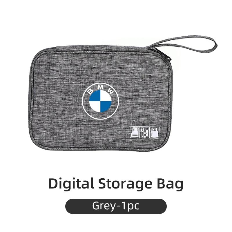 Car Sticker 2025 Hot Car Data Cable Storage Bag Waterproof Travel Organizer Bag USB DataLine Charger For BMW E46 E90 E60 F10 E39