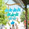 Vindar Sea Glass Wind Chime for Outdoor Unique Blue Starfish Glass Wind Garden or Backyard Memorial Wind Christmas Gift for Grandmother or Birthday