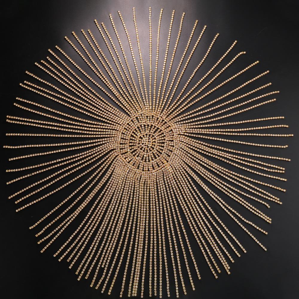 

Stonefans длинная шляпа с бахромой для женщин Y2K ювелирные изделия со стразами в стиле бохо, свадебная вечеринка, клуб, блестящие семейные ленты для волос, аксессуары для девочек Gold Hair Chain