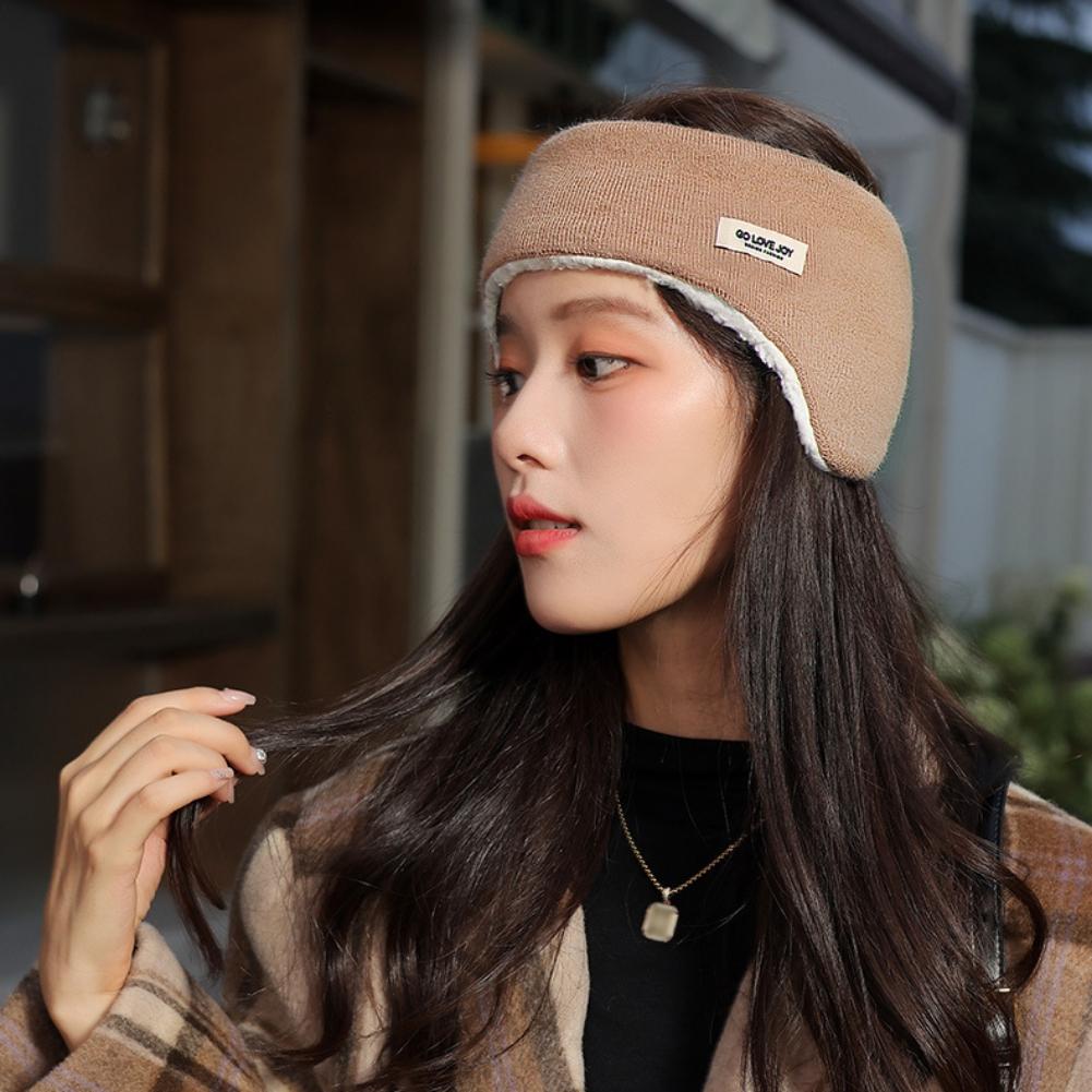 Paraorecchie da donna invernali in pelo di agnello con protezione per le orecchie calda in pile