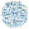 35-100pcs Cartoon Cute Blue Bow Sealing Sticker Diy Pvc Laptop Decals Decoration Stiker Reward Gift Stationery School Supplies