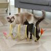Cat Pets Toys Mouse Shape Balls Foldable Cat Kitten Play Tunnel Funny Cat Stick Mouse Supplies Simulation Mouse Cat Accessories