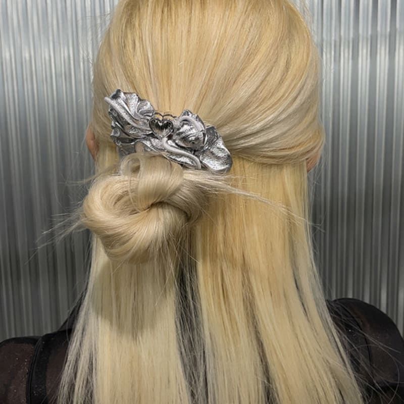 SENTIMENTS No.361 [silver] SCRUNCHY HAIR SHINE SILVER HEART