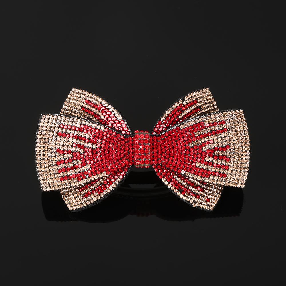 Víceúčelová sponka do vlasů s dvojitou mašlí z kamínků, pružinová spona, pohádkové vrchní spony, sponka do vlasů na zadní stranu hlavy, barrettes, čelenka pro ženy, pokrývka hlavy