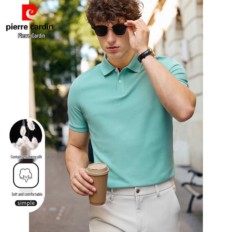 Pierre Cardin Men's Cooling Linen Silk Blend Polo Shirt