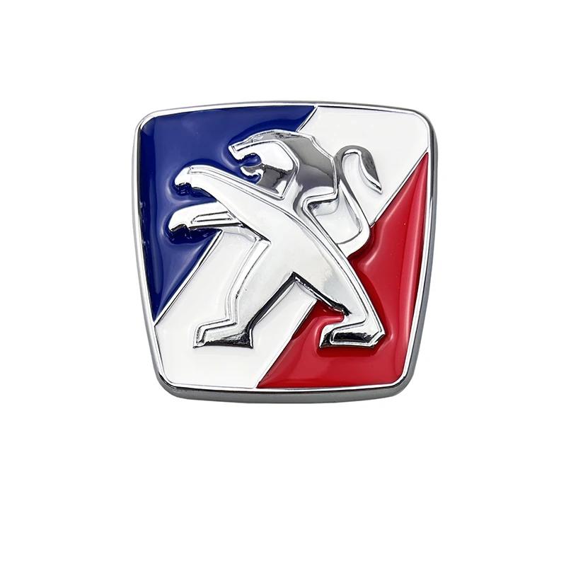 Alloy Lion Car Front Grille Emblem Rear Trunk Badge Stickers for Peugeot 306 307 3008 407 508 2008 4008 GGK 5008 107 108 206 208 301