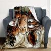 Monkey Mug Flannel Blanket Throw Blanket Soft Warm Sofa Bed Camping Home Decor Unique Christmas Gift C9261679