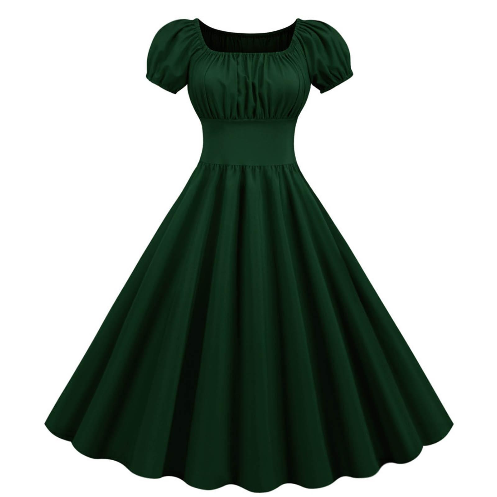 

Women s Vintage Retro Rockabilly With Cap Sleeves - Cocktail Dresse XL