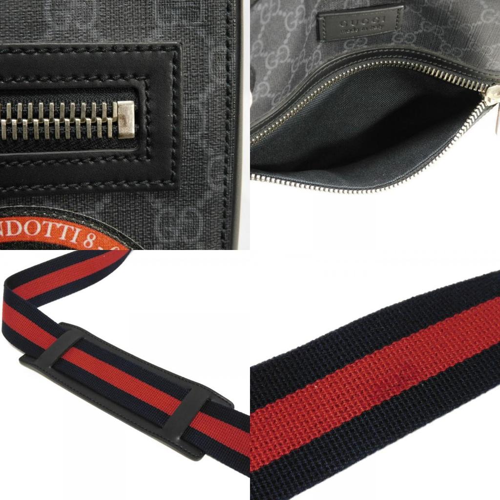 Použitá taška Messenger GG Supreme 9539 474137 9F23N 8850 7921 Logo Aplikace Webová Výšivka Černá Pánská z Japonska AUTENTICKÁ
