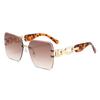 Frameless Metal Chain Sunglasses: High-Quality European American Street Style, New Designer Fashion 2026.
