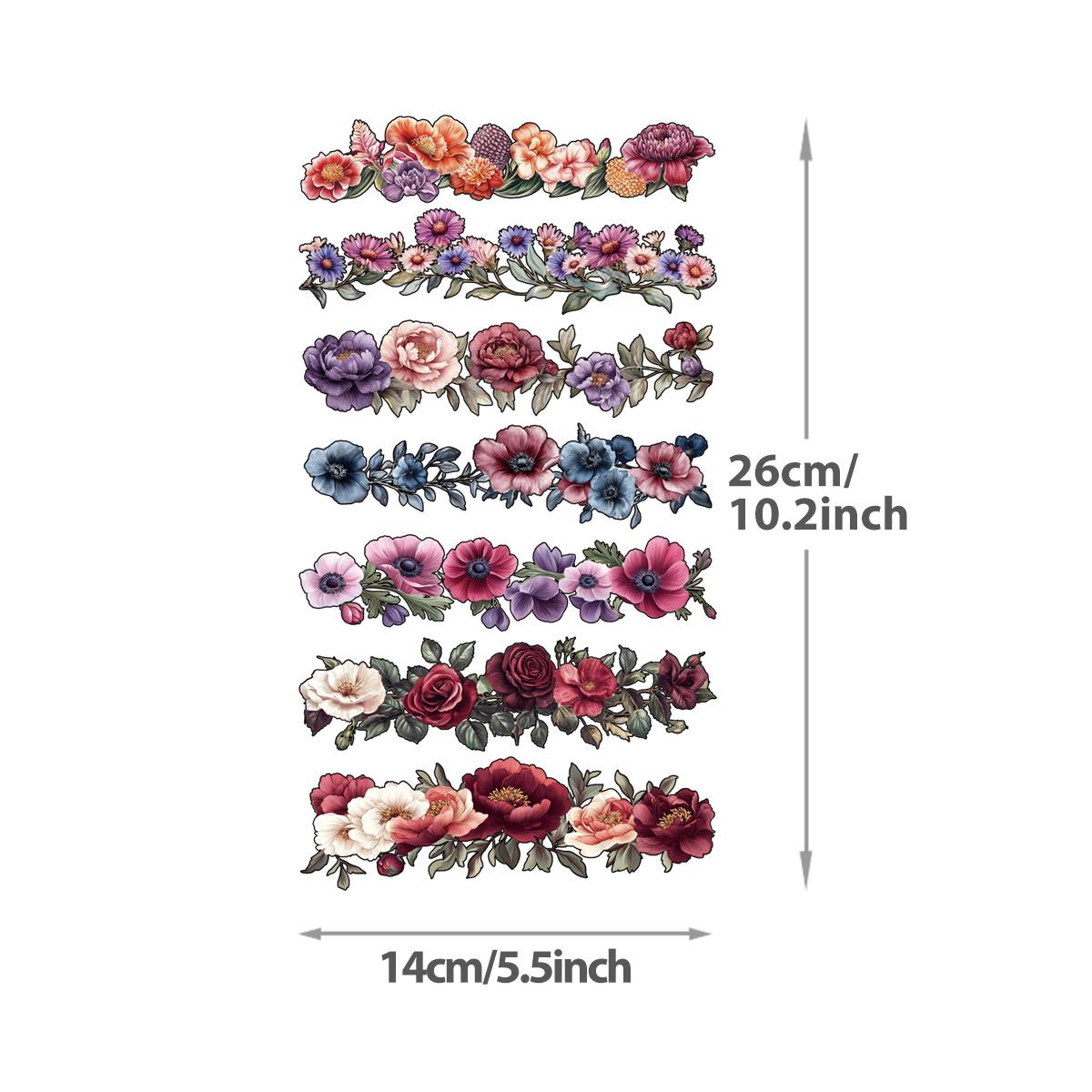 

Heat transfer vinyl flower covers, easy printing for cloth towels, heat pressing patches, Diy clothing stickers, heat pressing gift patches