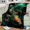 Naturalize Koi Carp Yin Yang Fish Blanket,Soft Throw Blanket for Home Bedroom Bed Sofa Picnic Travel Office Cover Blanket Kids