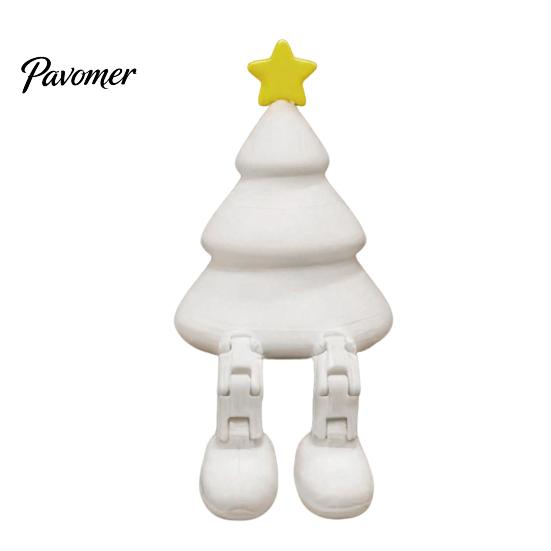 Christmas Tree Ornament Figurine with Articulated Legs, 3D Printed Xmas Statue, Mini Desk Decoration for Home Office Shelf Holiday