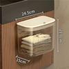 Laundry Wall Basket Space Saving Basket with Lid Wall Mounted Dirty Clothes Laundry Hamper Container Home Storage Supplies