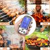 LMETJMA Wireless Range Grill Oven Meat Thermometer Digital Thermometer with Timer and LCD Backlight Cooking Food Thermometer