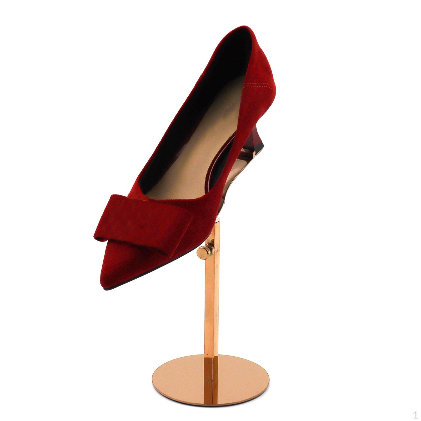 

Stand Pallet Stainless Steel for High Heels Countertop Clothing Store Brushed Rose Gold