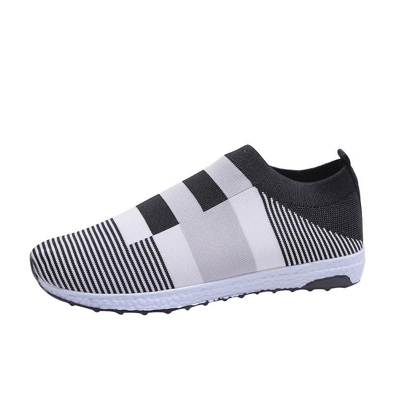 Große Größe neues Paar Fly-Woven Mesh Sport atmungsaktiv Herren- und Damen-Freizeitschuhe