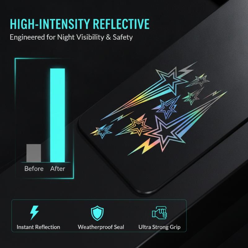 Meteor Motorcycle Vinyl Sticker Waterproof Non-fading 1 Set for Scooter Side Panel Rider Gift Decoration