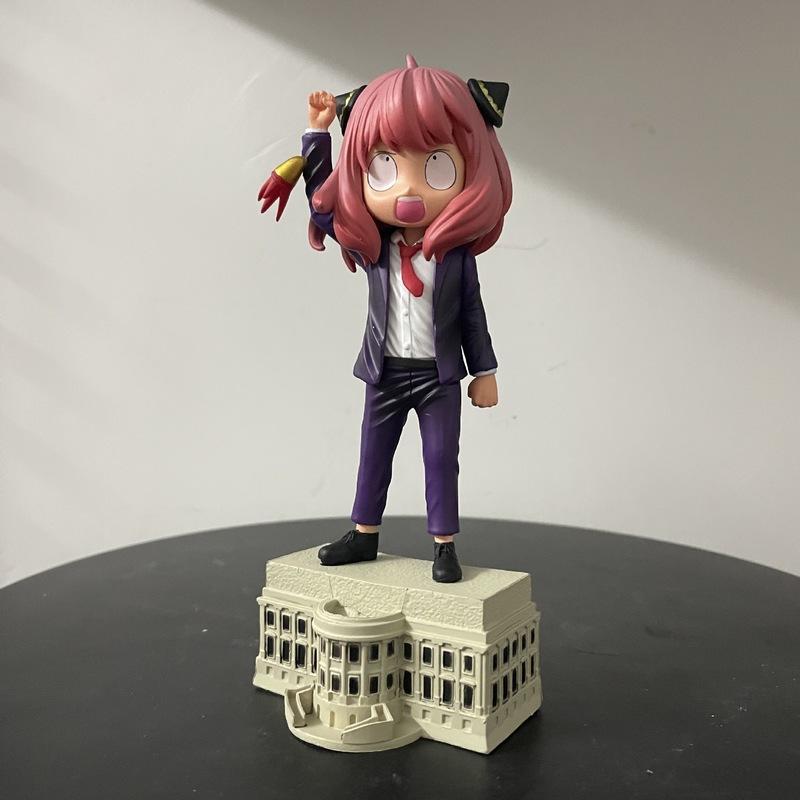 Anime Anya Forger Action Figure 18cm Manga GK Statue Model Ornament Figurine Peripheral Figuras Toys Kawaii Doll Gift for Kids