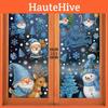 Snowflake And Santa Static Cling Window Stickers Home Decor Christmas For
