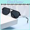 Square Large Myopia Retro Frame Sunglasses Unisex Doublebridge Outdoor Uv Protection Shades Neras Sight Eyeglasses Diopter 40