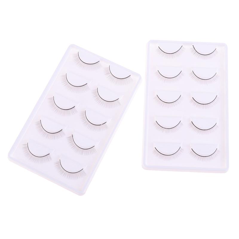 5 Pairs Individual Practice False Eyelashes Natural Training Lashes Eyelash Extension Practicing For Beauty Makeup Tools