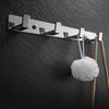 4 Hooks Coat Wall Mount Screw Hook Chrome Bath Towel Robe Rack Bathroom Kitchen