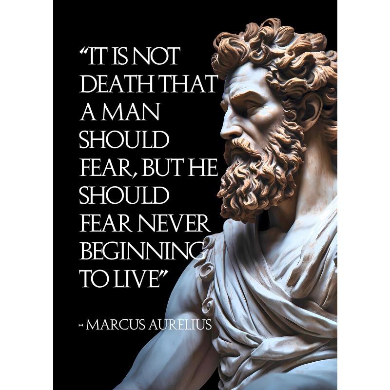 Marcus Aurelius Stoicism Inspirational Quote Posters and Prints Canvas Painting Wall Art Picture for Room Home Office Decor