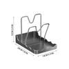 Kitchen Pot Lid Storage Rack Removable Drip Tray Stainless Steel Multifunctional Pot Lid Organizer for Kitchen Countertop