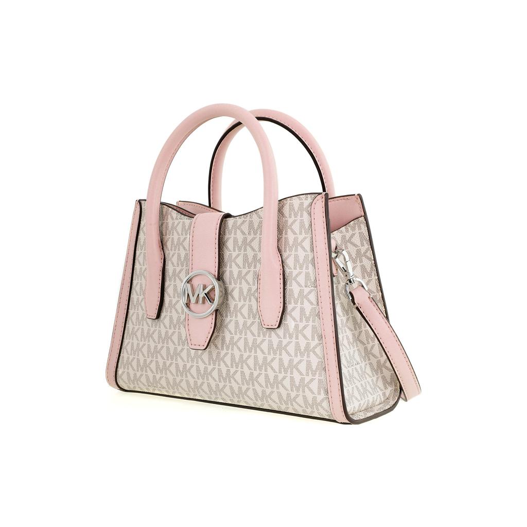 New MICHAEL KORS Gabby Canvas With Leather Handbags Shoulder Bag Crossbody Bag Small Size Women's Pink & Ivory Gray 35S3S5GS5B-POWDER-BLUSH-MULTI