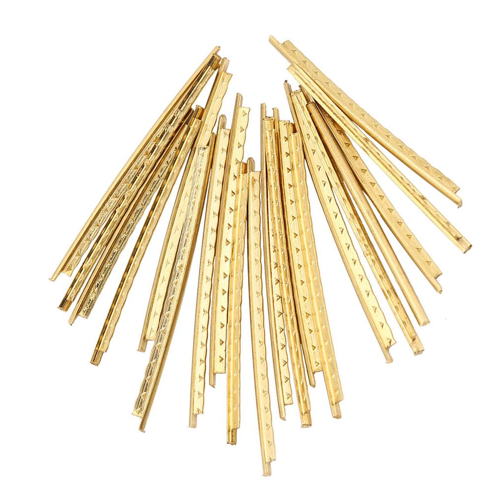 20Pcs Set 2.0mm Brass Guitar Fret Wire Set Replacement Parts for Folk Wooden Guitars