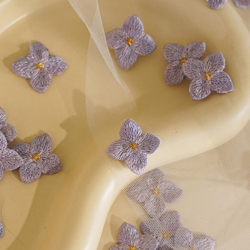 

Вышитые тканевые наклейки Цветущая сакура DIY Тканевые наклейки Ханфу Сумки Одежда 5pcs фиолетовый