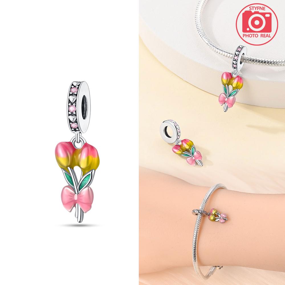 Charm Elegant Plata Daisy Pendants Copper Plated For Charm Copper Plated Genuine Bracelets For Jewellery Crafting