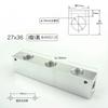 27x36mm 1/2" BSP Female 2 3 4 5 6 7 8 9 10 Ways 4-12 Ports Solid Aluminum Air Manifold Block Splitter For Air Compressor